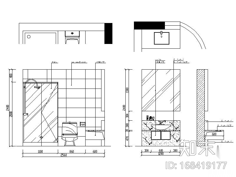 [宁波]某三居装修设计图cad施工图下载【ID:168419177】