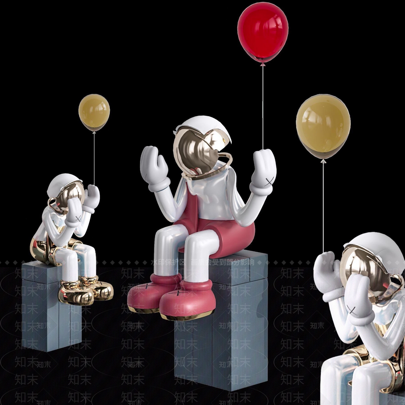 现代女孩雕像3D模型下载【ID:199630334】