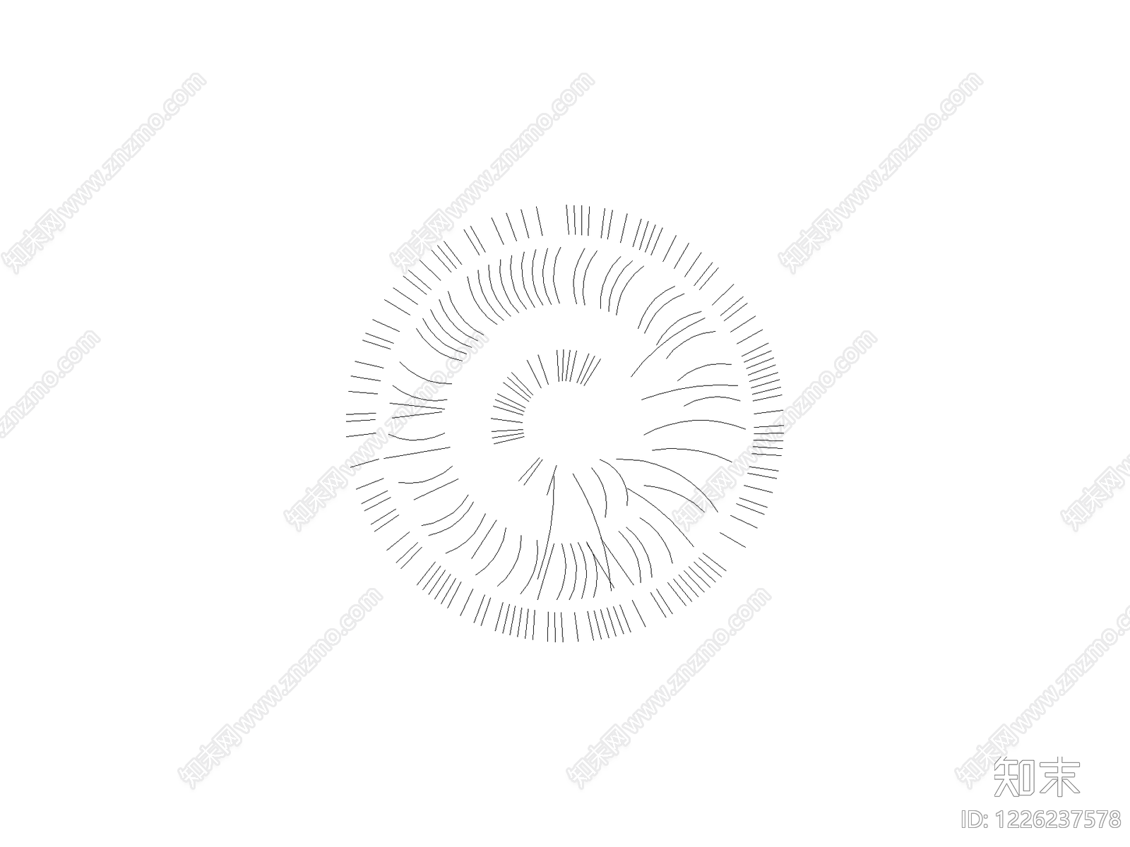 现代乔木种植CAD图纸