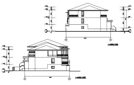 某双联三层别墅建筑方案图cad施工图下载【ID:151392177】