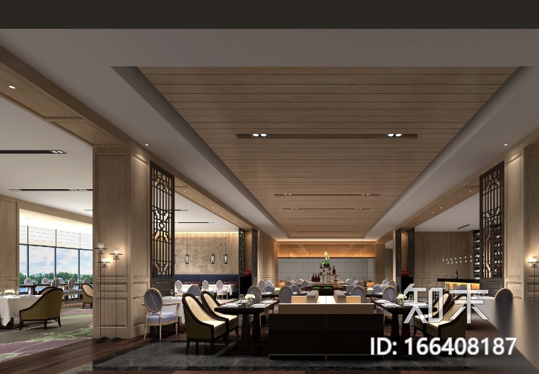 12600平方米酒店空间设计施工图（附效果图）cad施工图下载【ID:166408187】