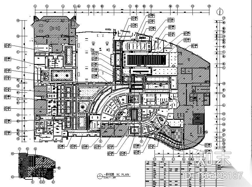 12600平方米酒店空间设计施工图（附效果图）cad施工图下载【ID:166408187】