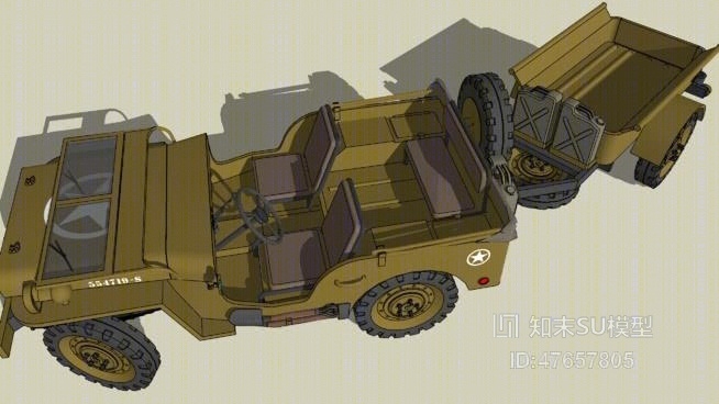 武装吉普车SU模型下载【ID:47657805】