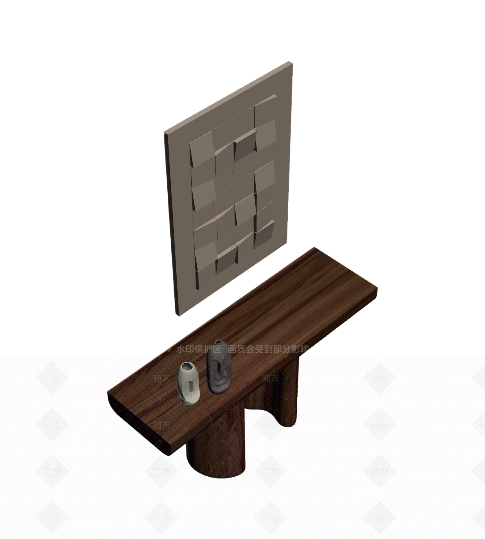 玄关装饰组合3D模型下载【ID:1206197225】