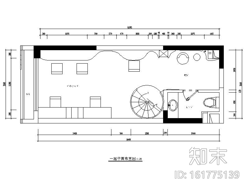 现代风格两层办公室设计CAD施工图(含效果图)施工图下载【ID:161775139】