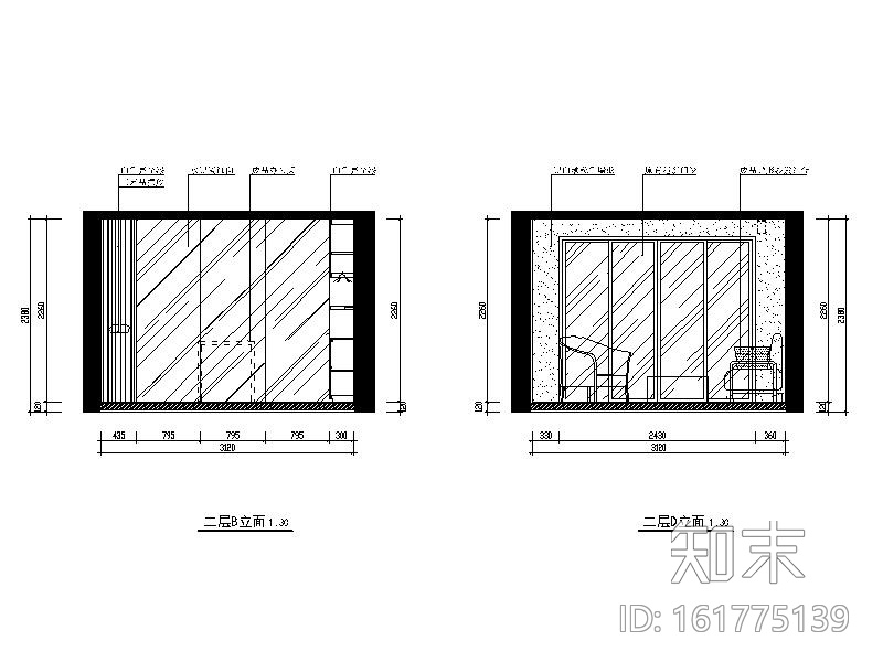 现代风格两层办公室设计CAD施工图（含效果图）cad施工图下载【ID:161775139】