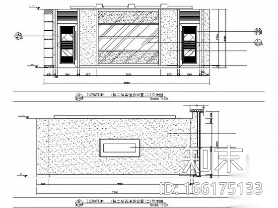 [广东]工业园区1.32亿科技中心现代风格办公楼室内装修施...cad施工图下载【ID:166175133】