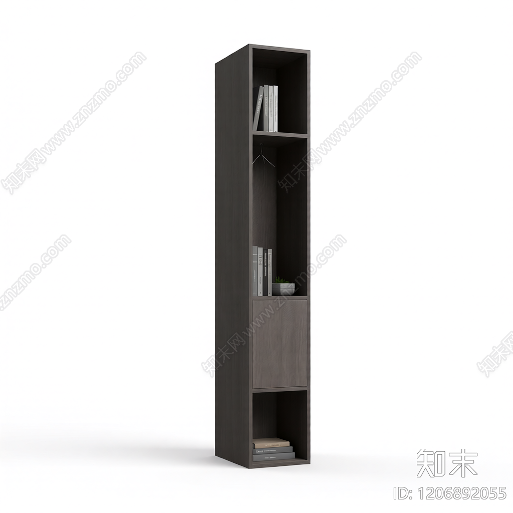 木质书架柜体3D模型下载【ID:1206892055】