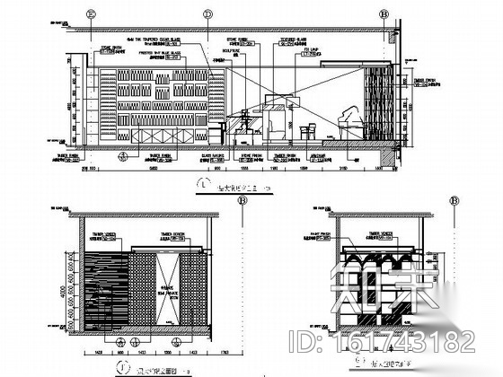 [南昌]金融中心新中式五星级酒店大堂吧装修施工图（含效...施工图下载【ID:161743182】