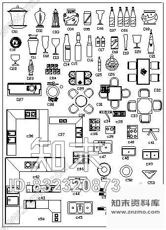 图块/节点餐饮系列cad施工图下载【ID:832320873】