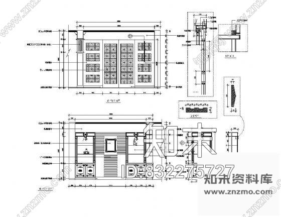 图块/节点欧式餐包装饰墙详图cad施工图下载【ID:832275727】