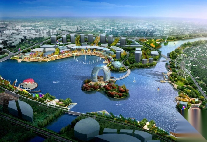 [辽宁]“一纵五横”水系景观概念性规划设计cad施工图下载【ID:161022106】