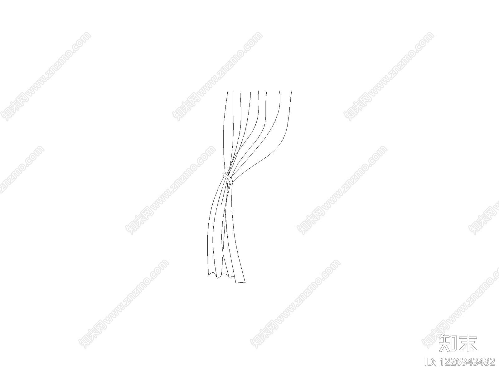现代窗帘CAD图纸