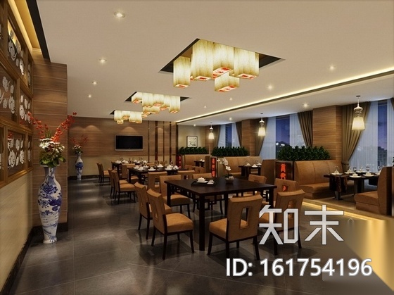 某新中式百年快餐老店施工图（含效果）cad施工图下载【ID:161754196】