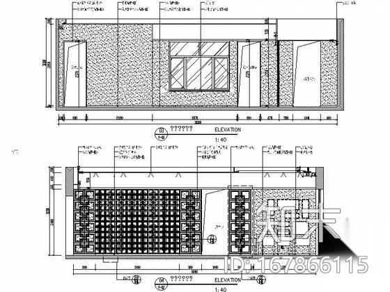 新中式三居室内装修图cad施工图下载【ID:167866115】