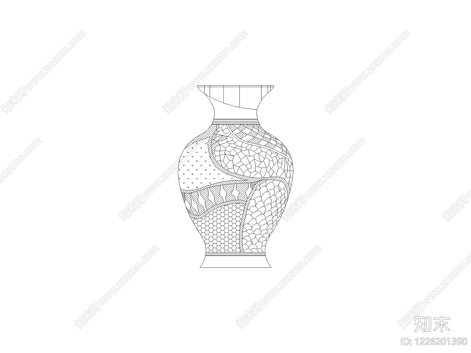 摆件cad施工图下载【ID:1226201390】