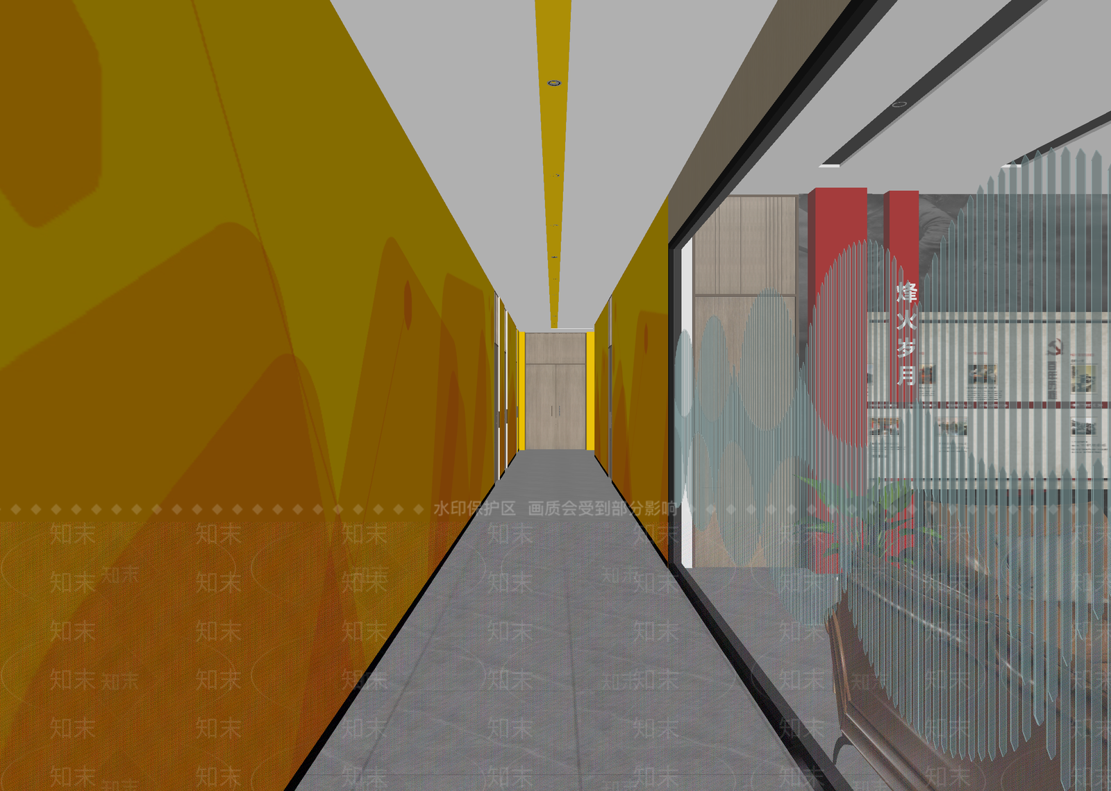 现代走廊3D模型下载【ID:1215131591】