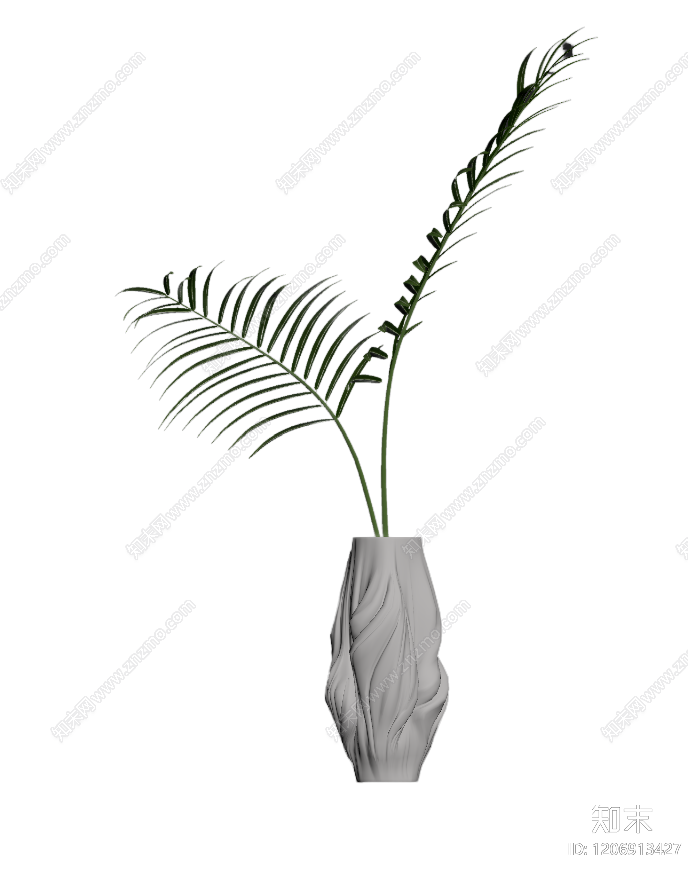 盆栽植物装饰组件3D模型下载【ID:1206913427】