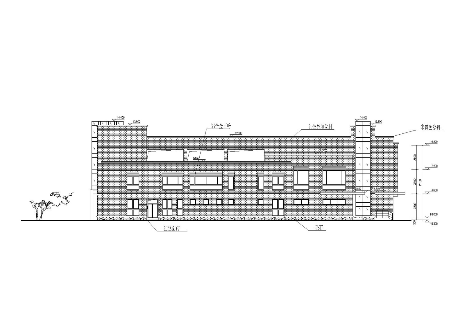 [湖南]长沙华润8班幼儿园建筑设计施工图(CAD+效果图）施工图下载【ID:151540102】