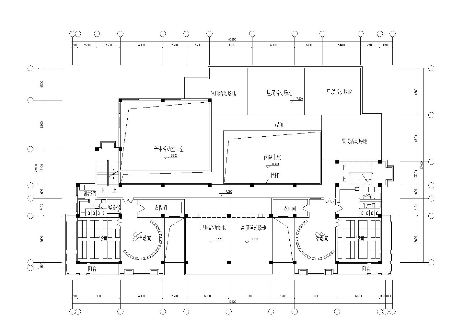 [湖南]长沙华润8班幼儿园建筑设计施工图(CAD+效果图）施工图下载【ID:151540102】