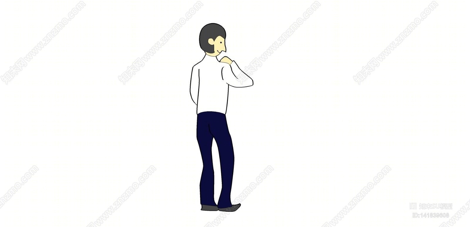 卡通男人SU模型下载【ID:141839608】