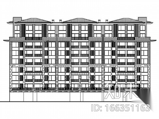 [毕业设计]八层洋房别墅住宅区规划设计施工图cad施工图下载【ID:166351163】