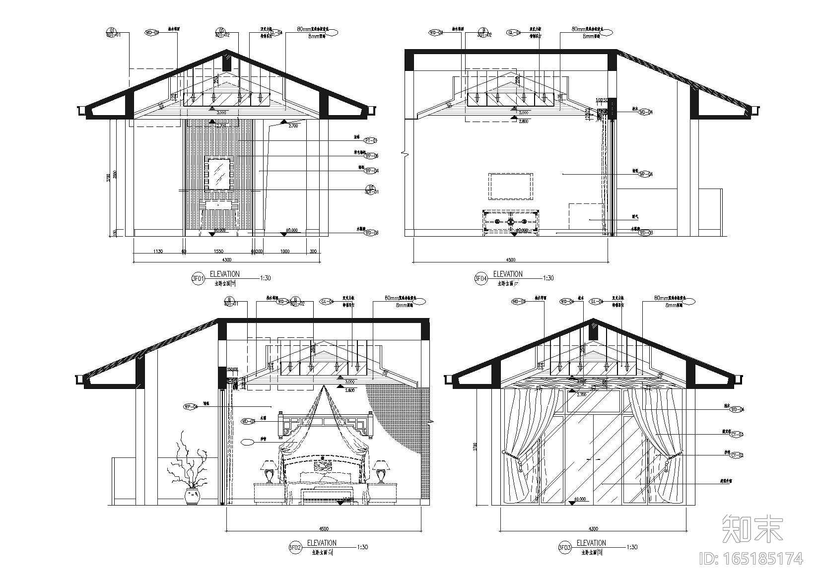 室内多空间节点大样详图108套cad施工图下载【ID:165185174】