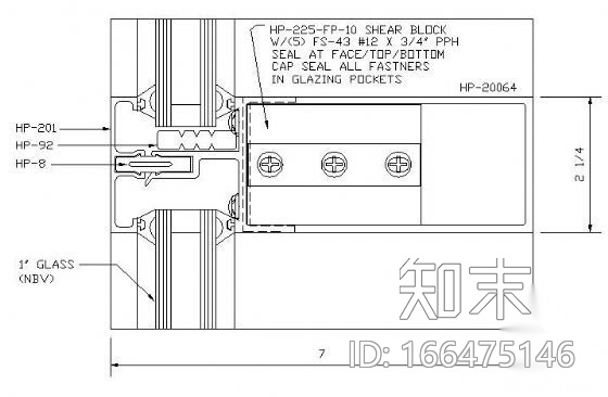 德国某明框幕墙节点cad施工图下载【ID:166475146】