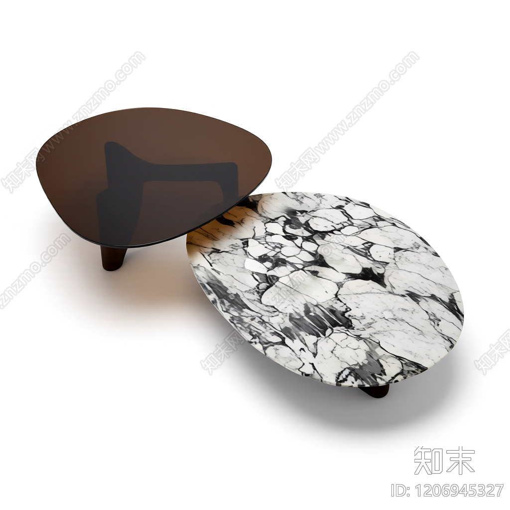 双层异形茶几3D模型下载【ID:1206945327】