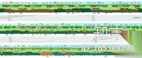 [上海]某河道滨水景观绿化设计图施工图下载【ID:165389198】