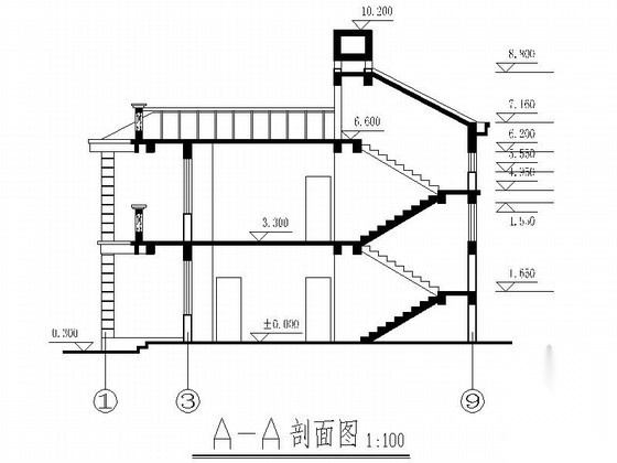 [新农村]某二层小康农居建筑施工图cad施工图下载【ID:165938196】