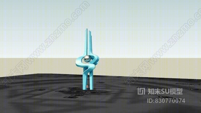 大学城的象征的飞跃SU模型下载【ID:830770074】