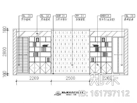 某检察院办公室装修图(含效果)cad施工图下载【ID:161797112】