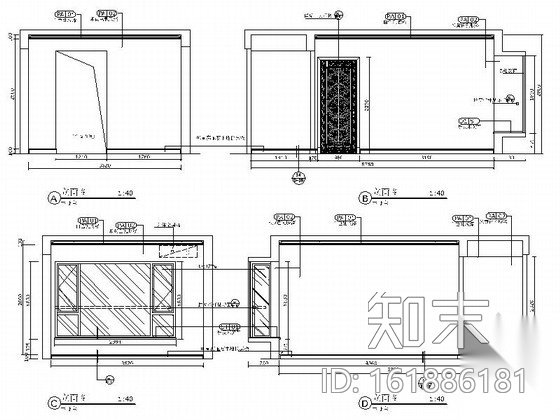 [广东]某花园小区三居室样板间竣工图cad施工图下载【ID:161886181】