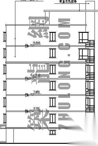 某单位宿舍公寓楼建筑施工图cad施工图下载【ID:166196149】