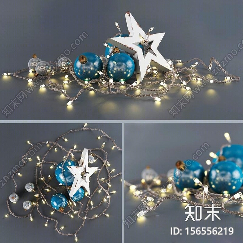 现代流行灯光装饰品国外下载3D模型下载【ID:156556219】