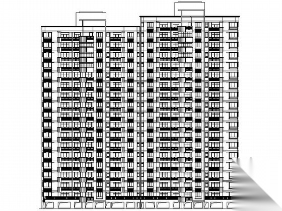 某十七层连塔住宅楼建筑施工图cad施工图下载【ID:168088123】