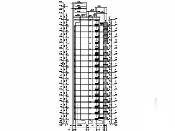 某十七层连塔住宅楼建筑施工图cad施工图下载【ID:168088123】