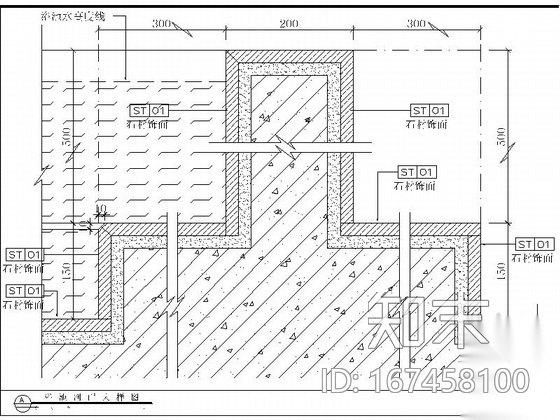 [重庆]某国际连锁酒店更衣间施工图cad施工图下载【ID:167458100】