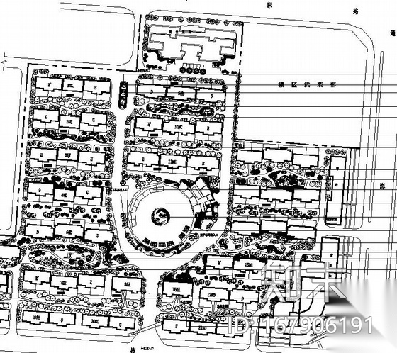 居住小区环境景观设计图施工图下载【ID:167906191】