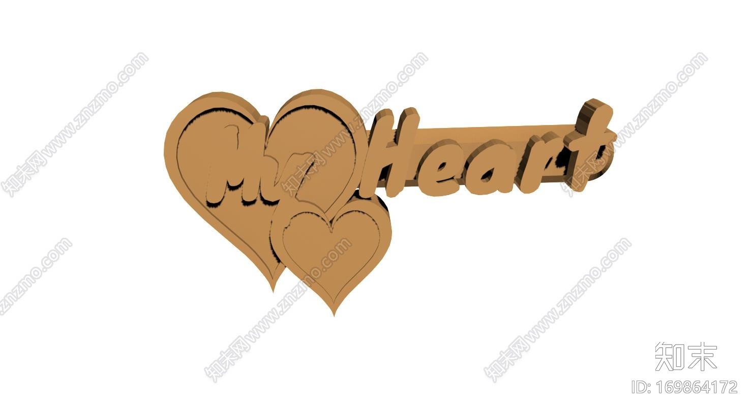 爱心字母-my3d打印模型下载【ID:169864172】
