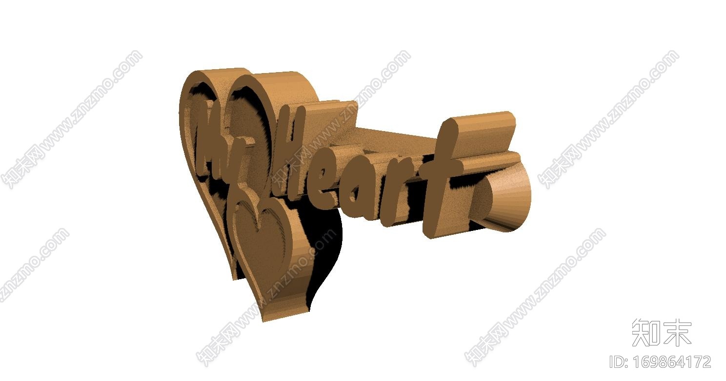 爱心字母-my3d打印模型下载【ID:169864172】