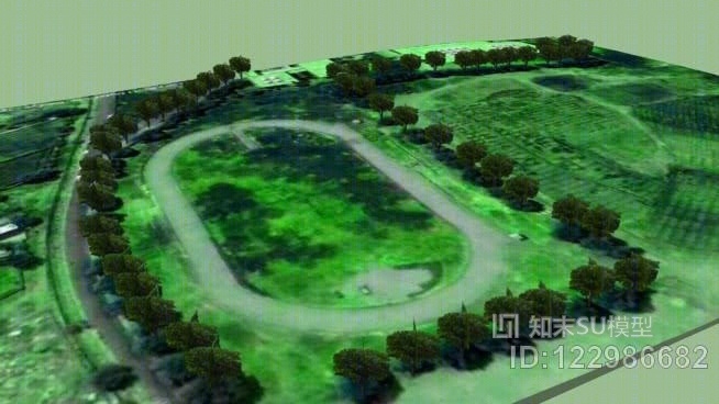 巴格达体育大学奥林匹克赛道周围的树木SU模型下载【ID:122986682】
