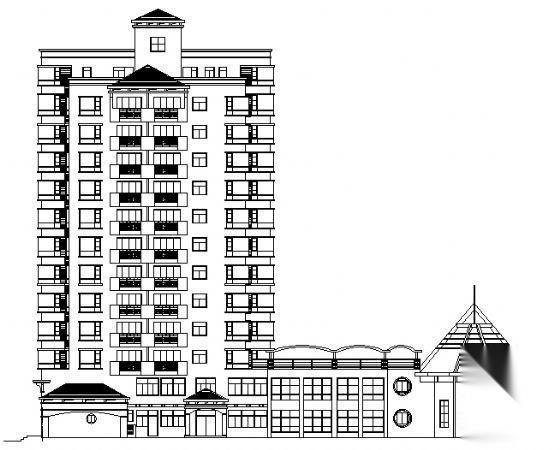 深圳某小区住宅群建筑施工图cad施工图下载【ID:149851146】