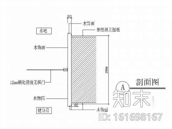 [江苏]超五星级酒店健身房装修设计CAD施工图（含效果）施工图下载【ID:161698167】