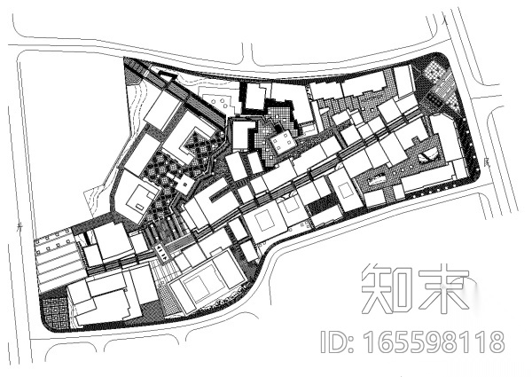 [浙江]特色商业街全套环境景观施工图cad施工图下载【ID:165598118】