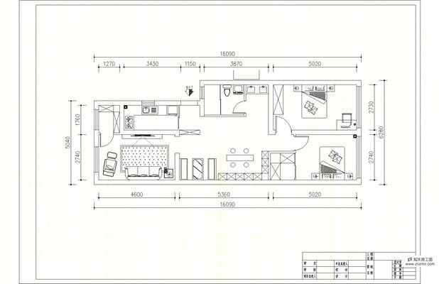 小公寓设计方案施工图下载【ID:56910264】