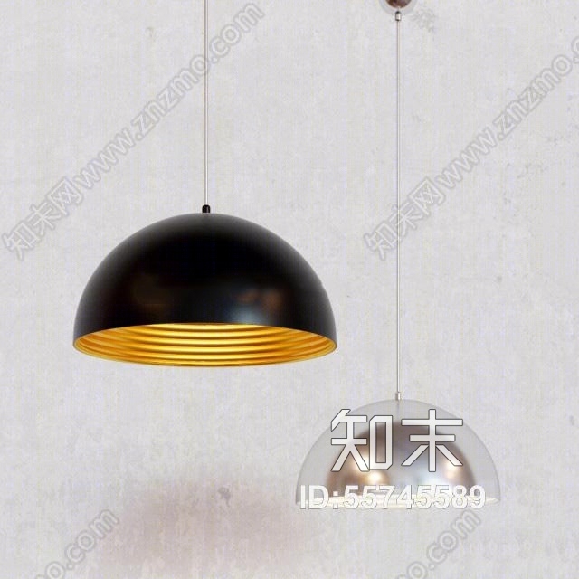 现代金属吊灯3D模型下载【ID:55745589】