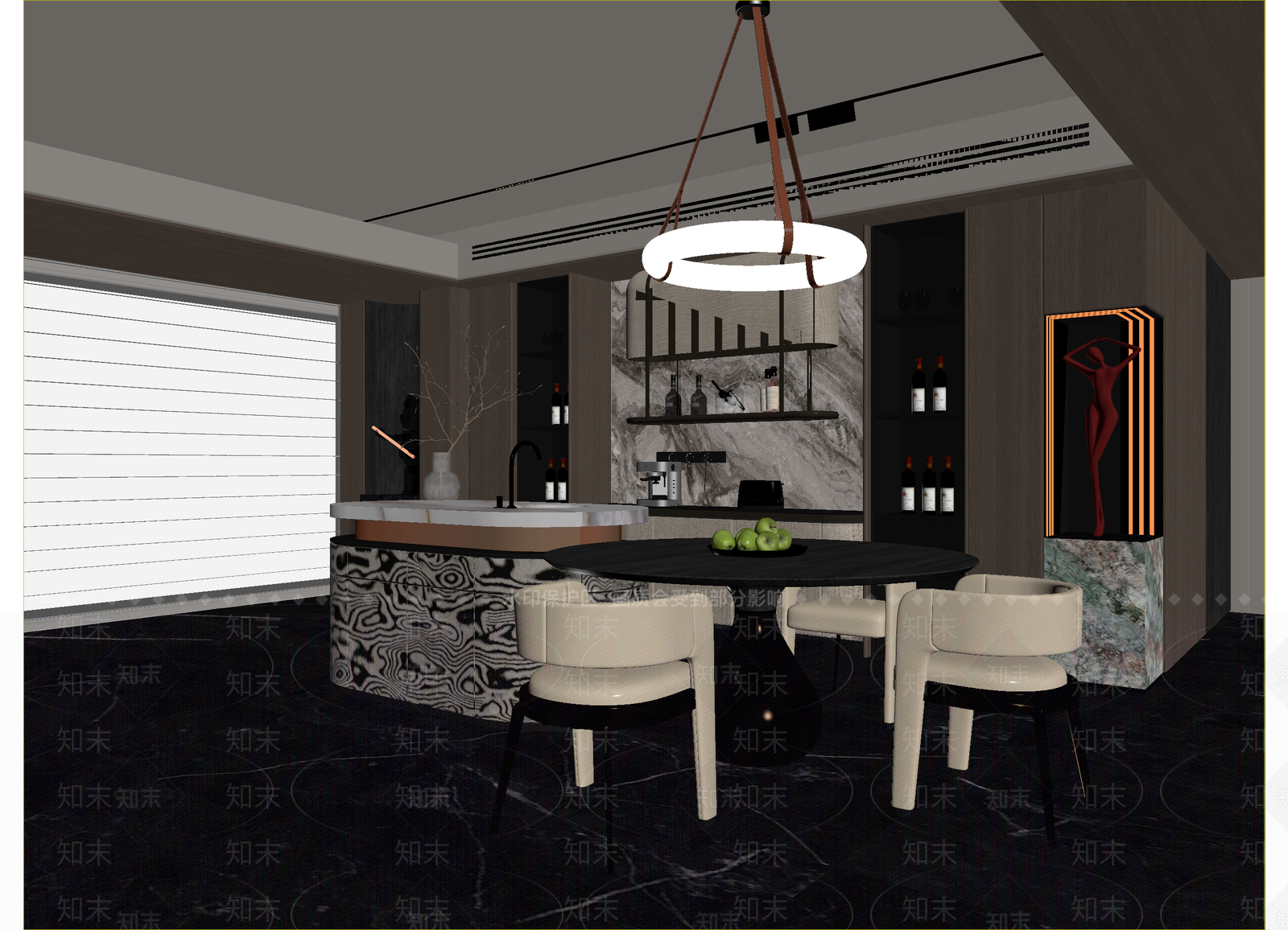 意式酒店餐厅3D模型下载【ID:1215190452】