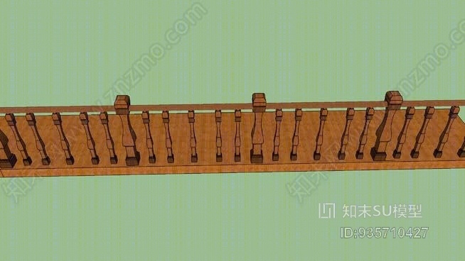 栏杆SU模型下载【ID:935710427】